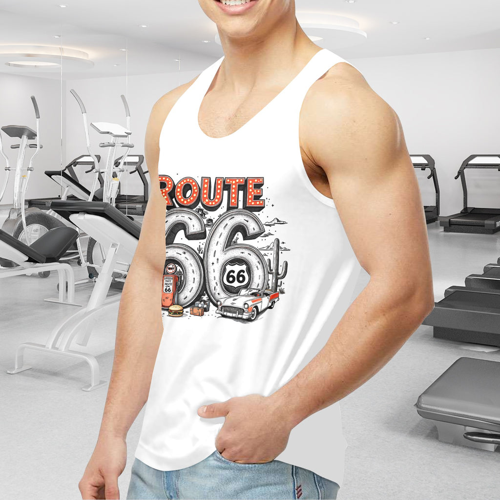 Route 66 Men's Tank Top  Made in USA Free Shipping